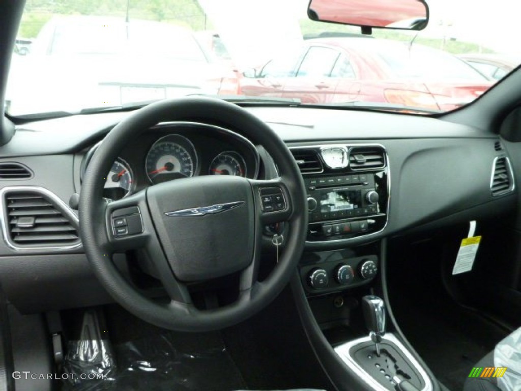 2013 Chrysler 200 LX Sedan Black Dashboard Photo #80835202
