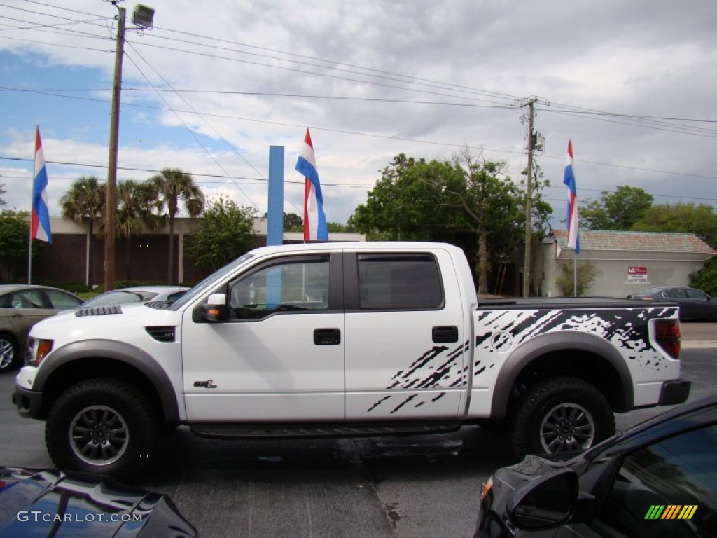 2011 F150 SVT Raptor SuperCrew 4x4 - Oxford White / Raptor Black photo #6