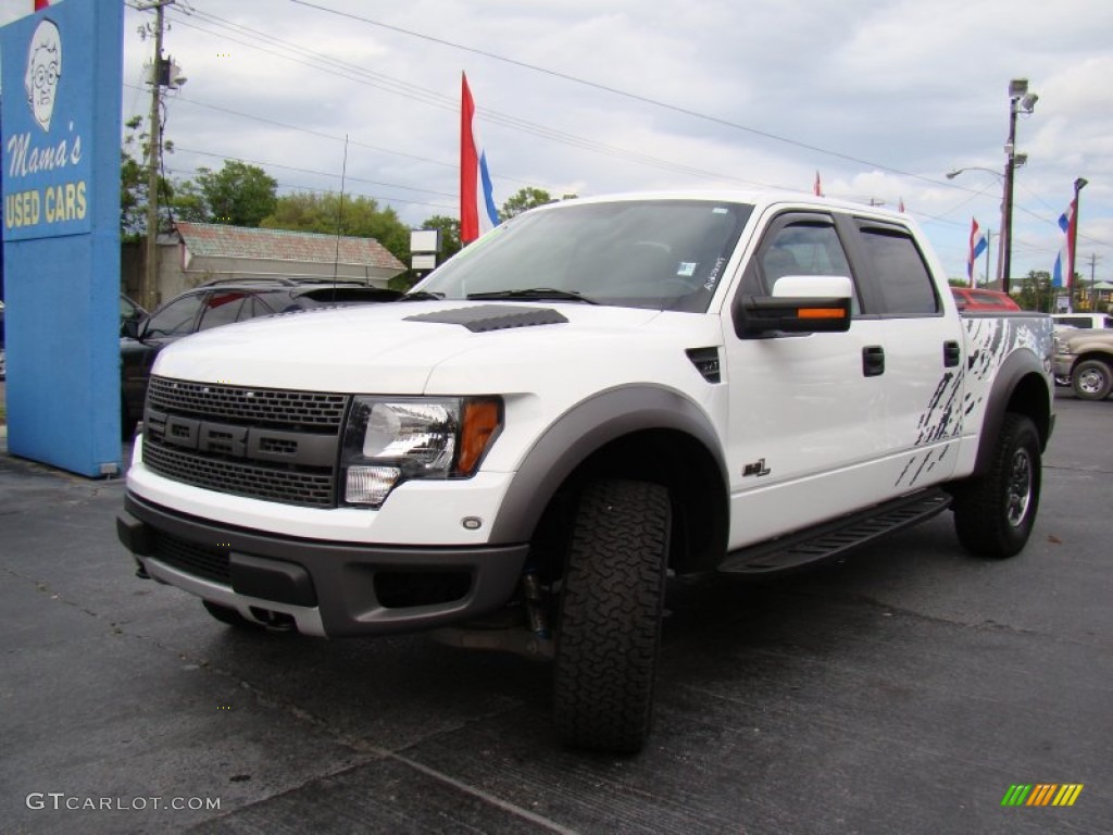 2011 F150 SVT Raptor SuperCrew 4x4 - Oxford White / Raptor Black photo #30