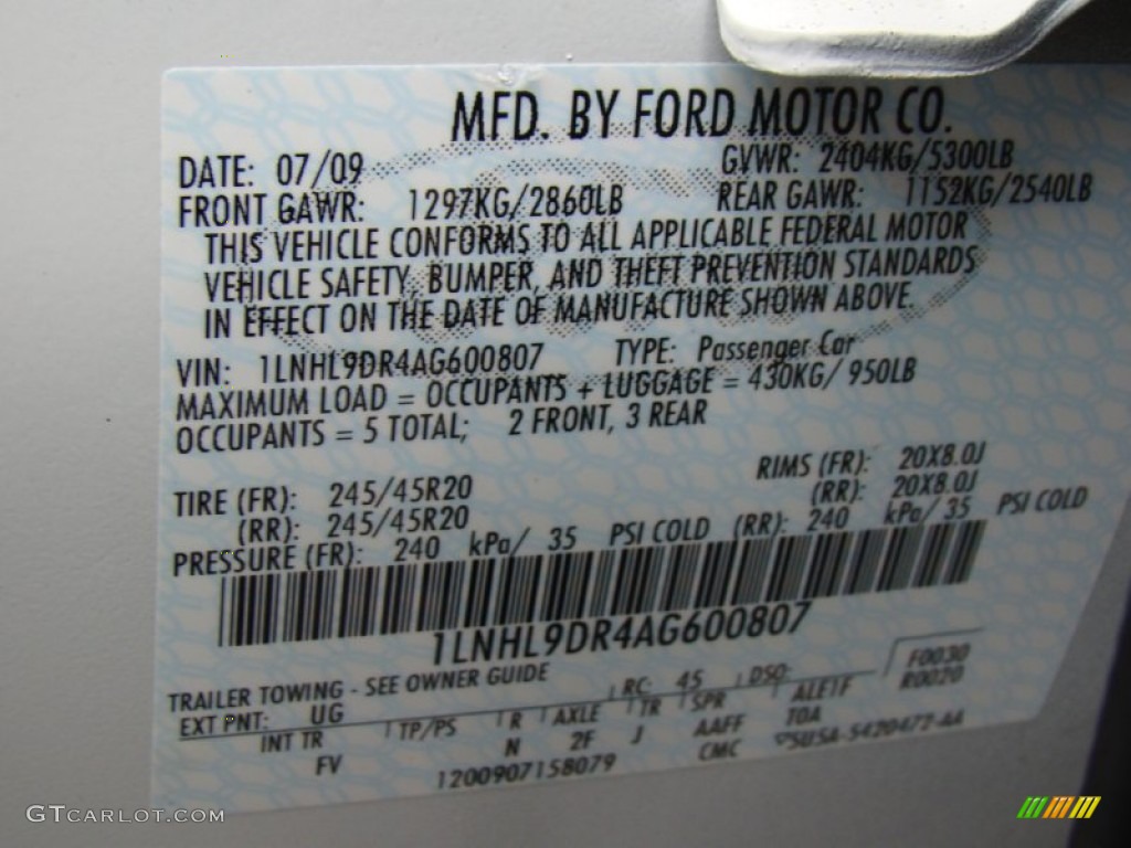 2010 MKS FWD Ultimate Package - White Platinum Metallic Tri-Coat / Cashmere/Fine Line Ebony photo #35