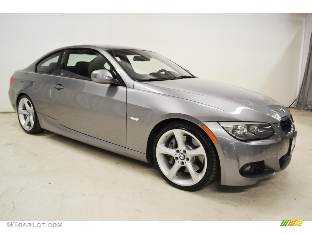 2011 3 Series 335i Coupe - Space Gray Metallic / Black photo #2