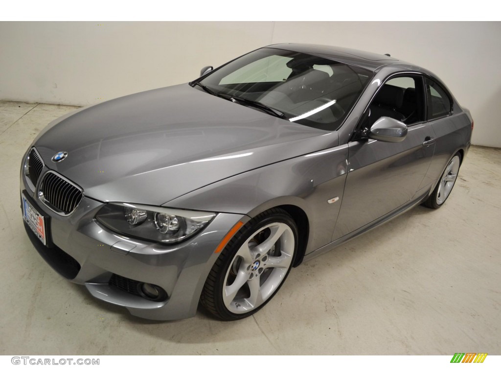 2011 3 Series 335i Coupe - Space Gray Metallic / Black photo #5