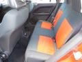 2009 Dodge Caliber Dark Slate Gray/Orange Interior Rear Seat Photo