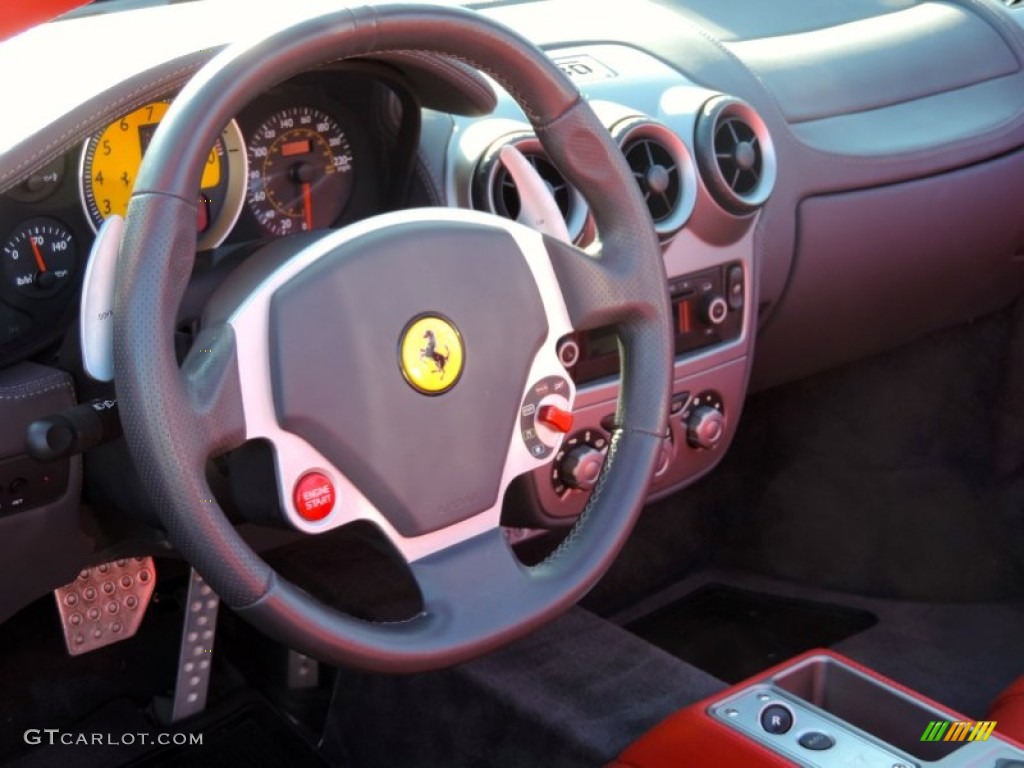 2006 Ferrari F430 Spider F1 Rosso (Red) Steering Wheel Photo #80838829