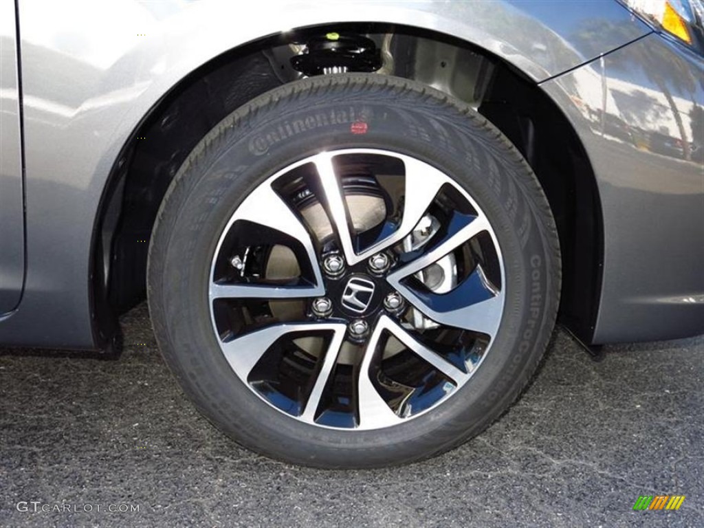 2013 Civic EX Sedan - Polished Metal Metallic / Gray photo #4