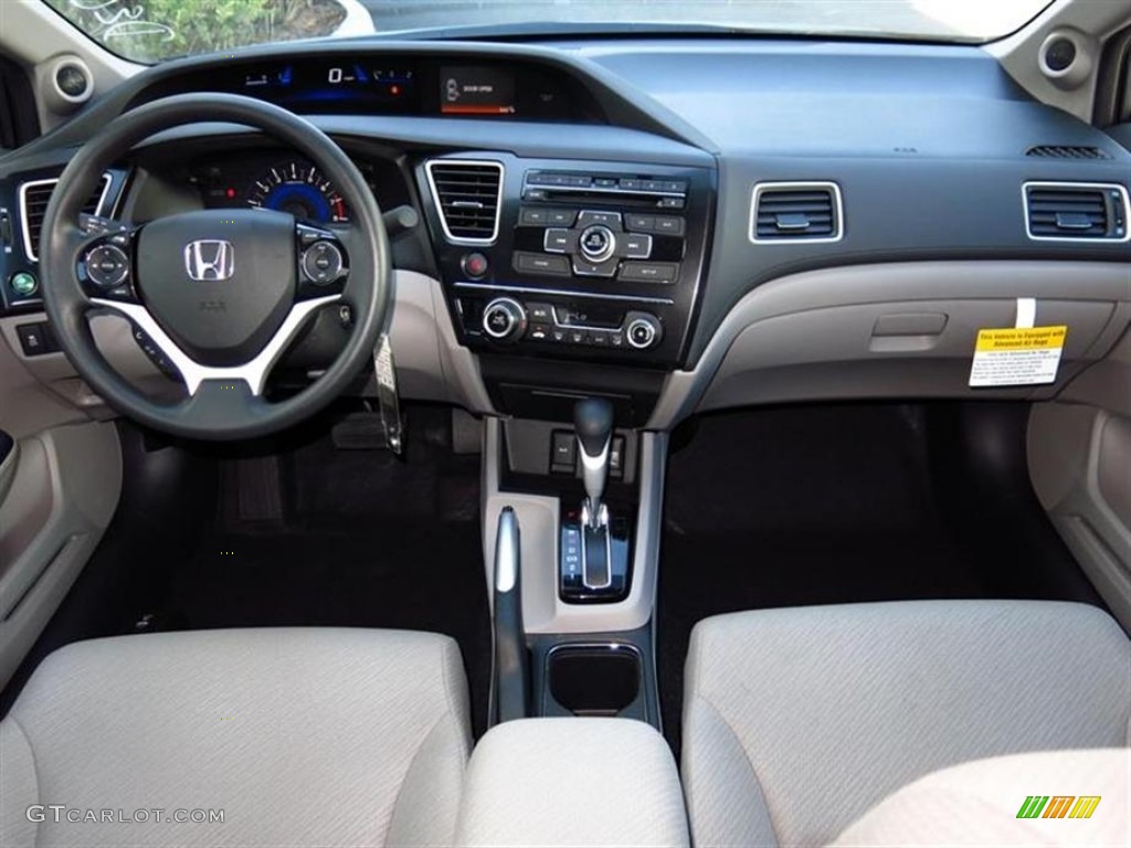 2013 Civic EX Sedan - Polished Metal Metallic / Gray photo #5