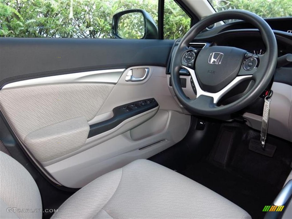 2013 Civic EX Sedan - Polished Metal Metallic / Gray photo #6