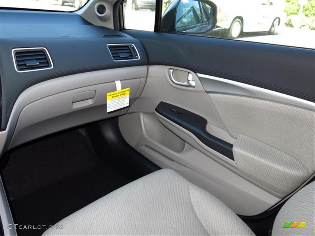 2013 Civic EX Sedan - Polished Metal Metallic / Gray photo #8