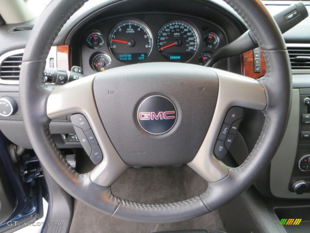 2009 GMC Yukon SLT Ebony Steering Wheel Photo #80839540