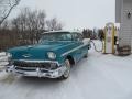 1956 Nassau Blue/India Ivory Chevrolet Bel Air 2 Door Hardtop  photo #3