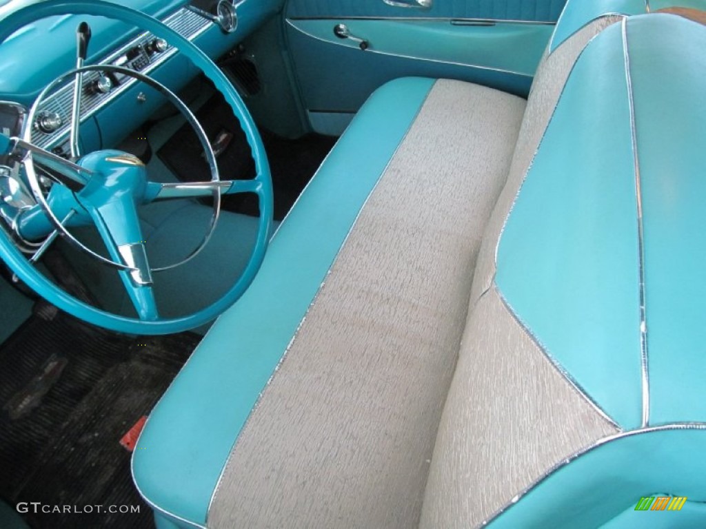 Light Turquoise Interior 1956 Chevrolet Bel Air 2 Door Hardtop Photo #80839744