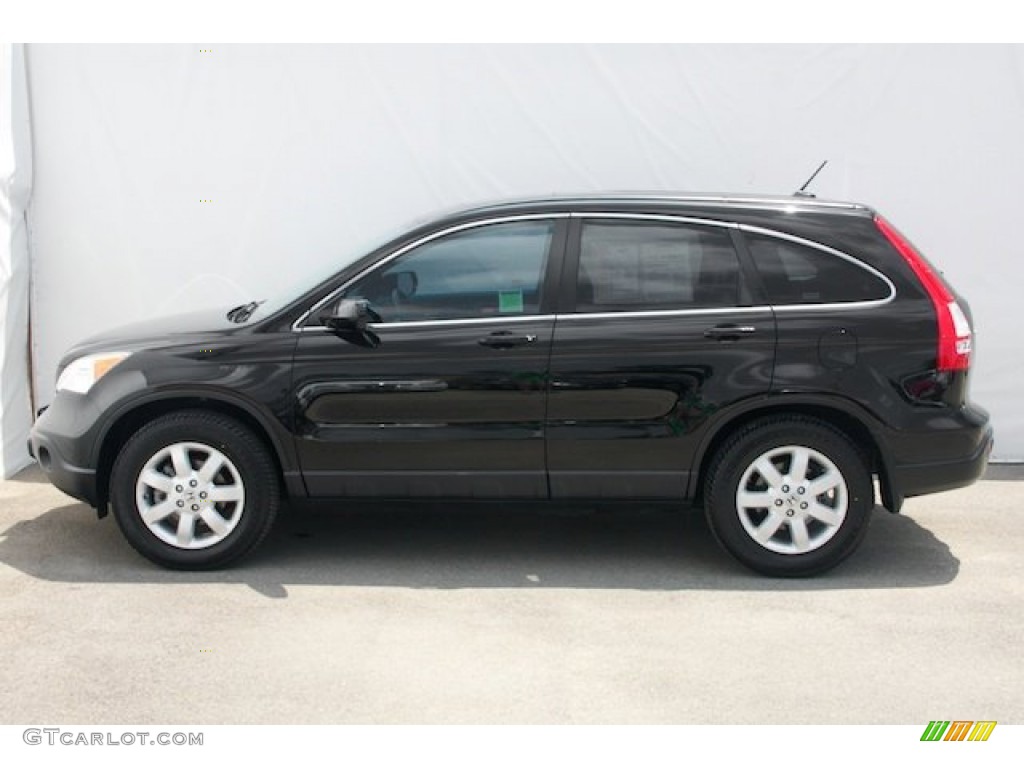 2009 CR-V EX-L - Crystal Black Pearl / Black photo #8