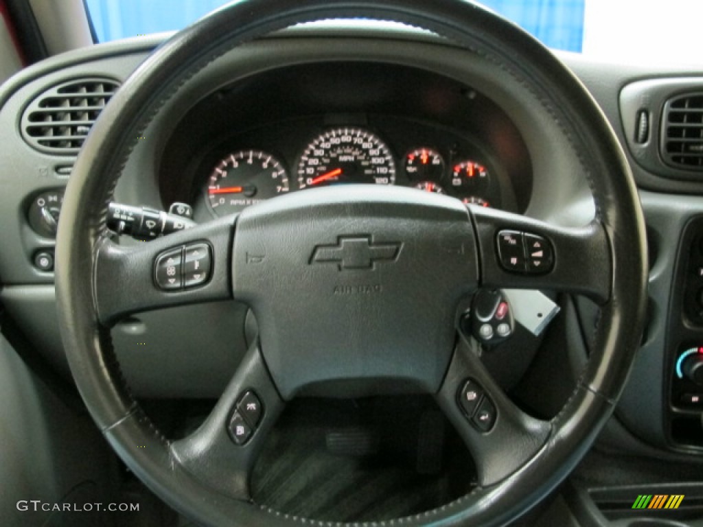 2002 Chevrolet TrailBlazer LTZ 4x4 Dark Pewter Steering Wheel Photo #80842876
