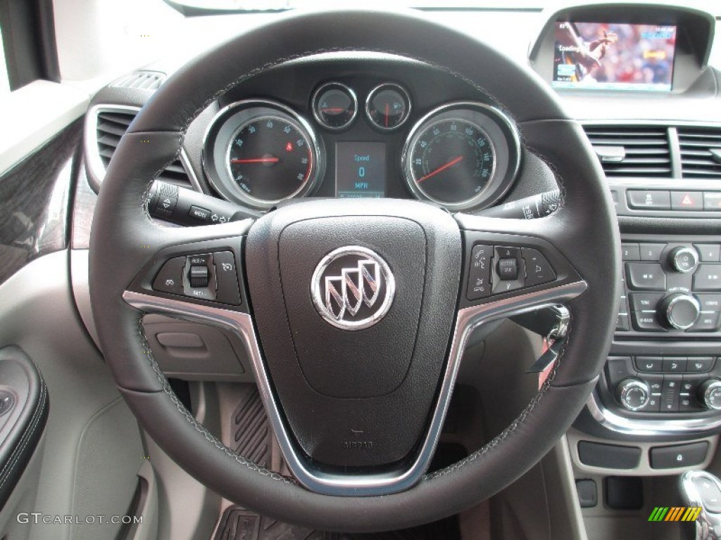 2013 Buick Encore Convenience Titanium Steering Wheel Photo #80843794