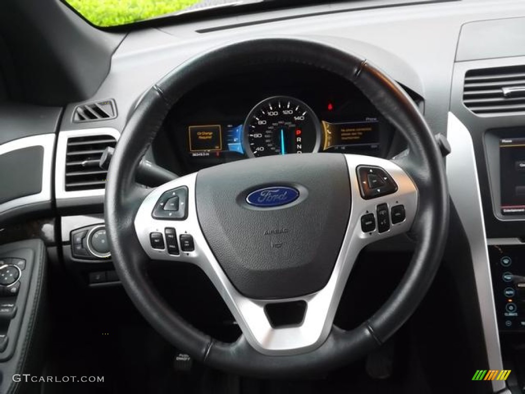 2011 Ford Explorer Limited 4WD Pecan/Charcoal Steering Wheel Photo #80845484