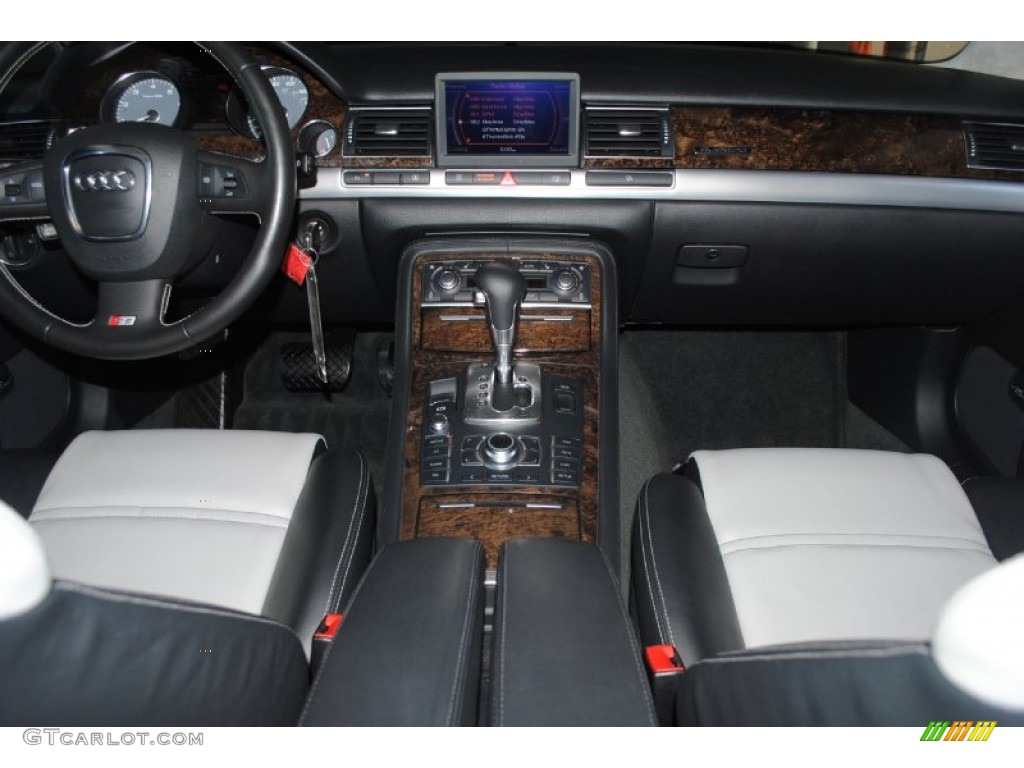 Silver/Black Interior 2007 Audi S8 5.2 quattro Photo #80846152