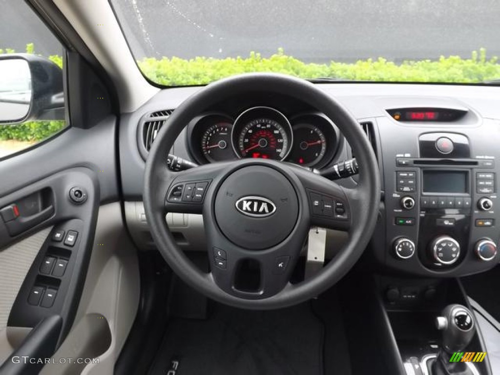 2012 Kia Forte EX Stone Steering Wheel Photo #80846959
