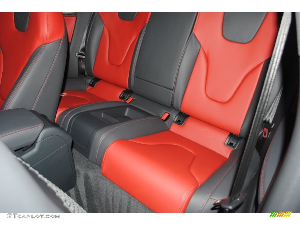 Black/Magma Red Interior 2013 Audi S5 3.0 TFSI quattro Coupe Photo #80847954
