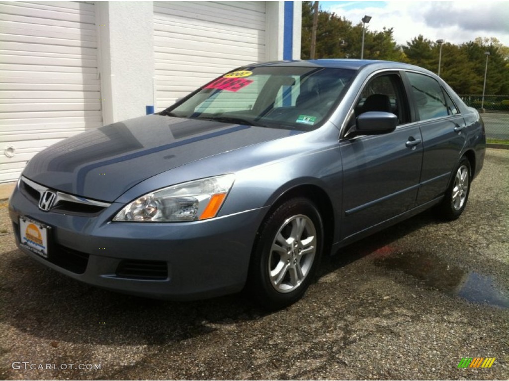 2007 Accord EX Sedan - Cool Blue Metallic / Gray photo #1