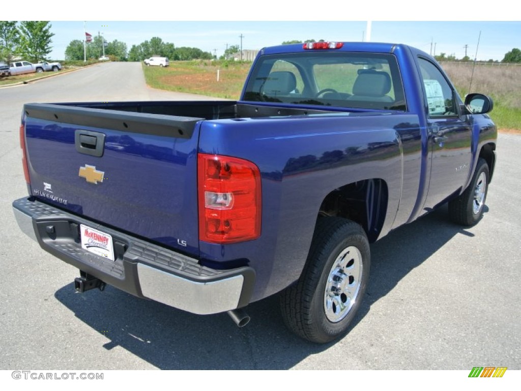 2013 Silverado 1500 Work Truck Regular Cab - Blue Topaz Metallic / Dark Titanium photo #4