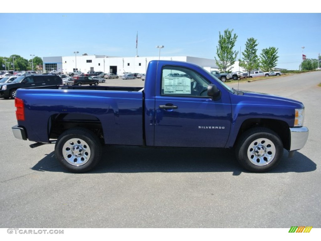 2013 Silverado 1500 Work Truck Regular Cab - Blue Topaz Metallic / Dark Titanium photo #5