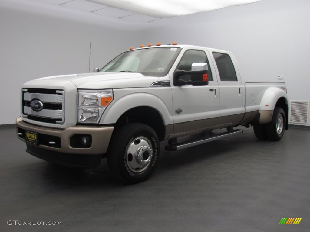 2011 F350 Super Duty King Ranch Crew Cab 4x4 Dually - Oxford White / Chaparral Leather photo #1