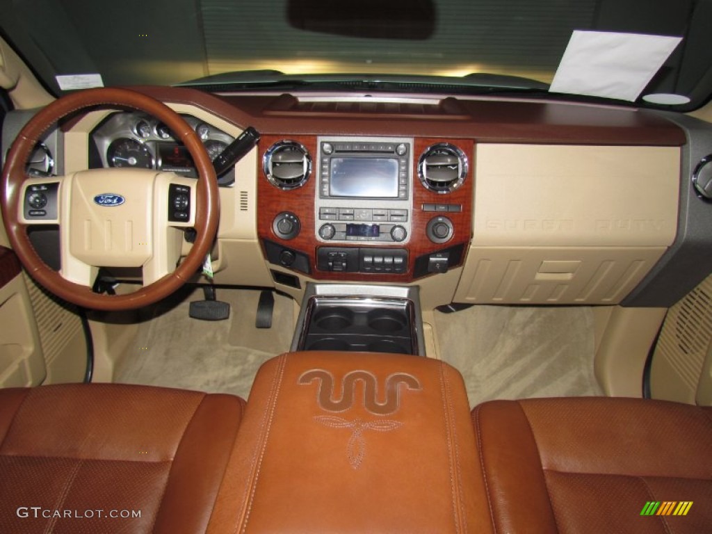 2011 Ford F350 Super Duty King Ranch Crew Cab 4x4 Dually Chaparral Leather Dashboard Photo #80850271