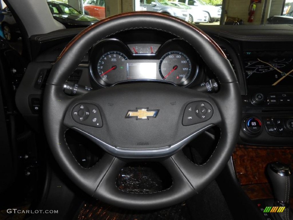 2014 Chevrolet Impala LTZ Jet Black Steering Wheel Photo #80850783