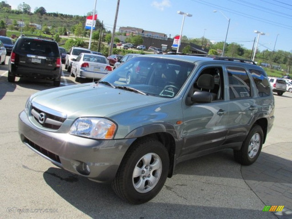 2003 Tribute LX-V6 4WD - Light Cypress Green Metallic / Dark Flint Gray photo #5
