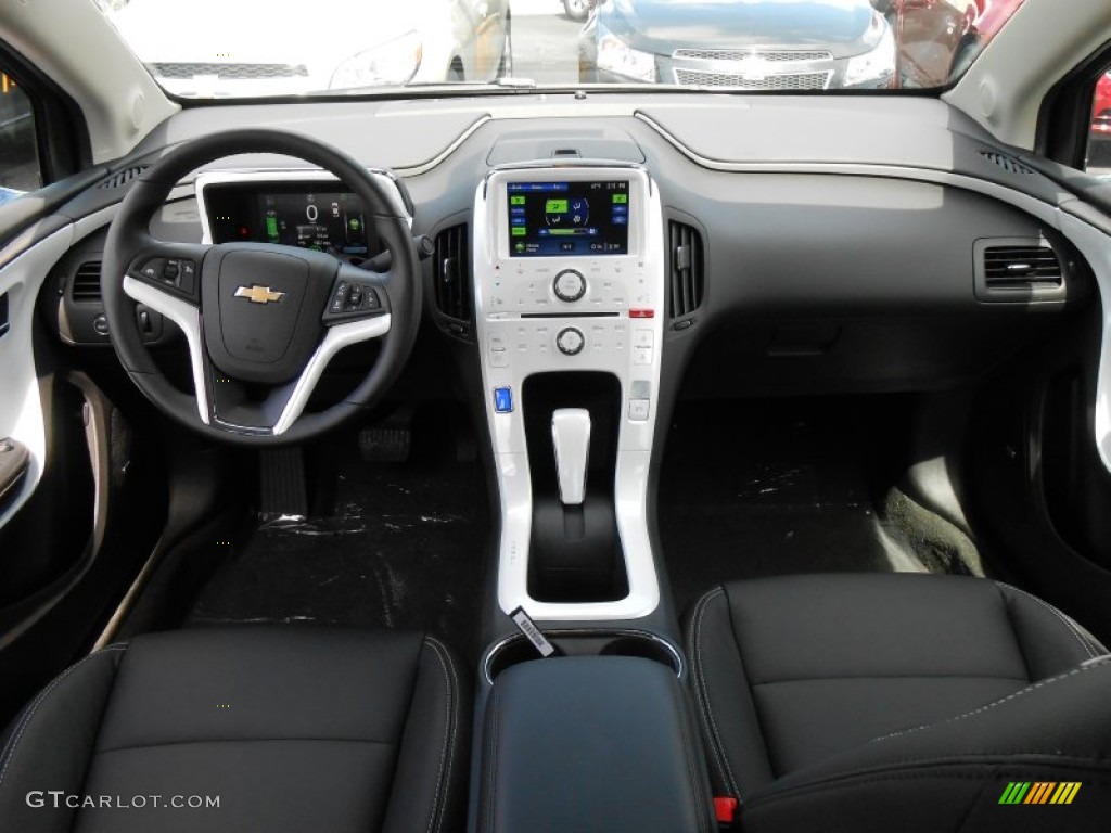 2013 Chevrolet Volt Standard Volt Model Jet Black/Ceramic White Accents Dashboard Photo #80852533
