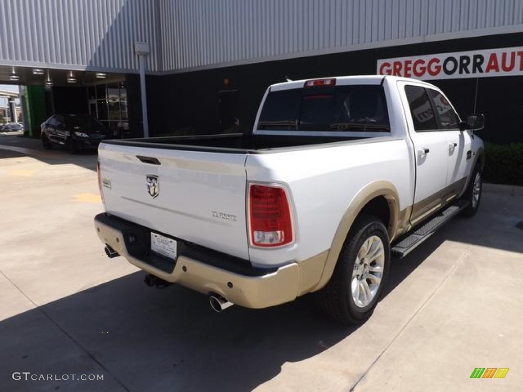 2013 1500 Laramie Longhorn Crew Cab - Bright White / Canyon Brown/Light Frost Beige photo #3
