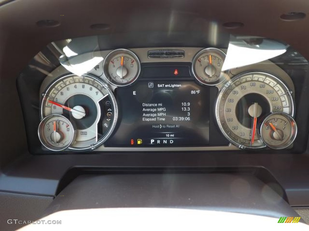 2013 Ram 1500 Laramie Longhorn Crew Cab Gauges Photo #80853449