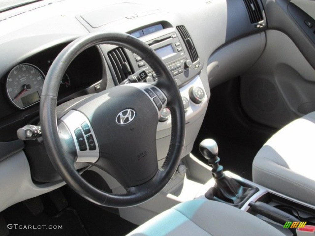 2008 Hyundai Elantra SE Sedan Gray Steering Wheel Photo #80854024