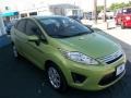 2013 Lime Squeeze Ford Fiesta SE Sedan  photo #9