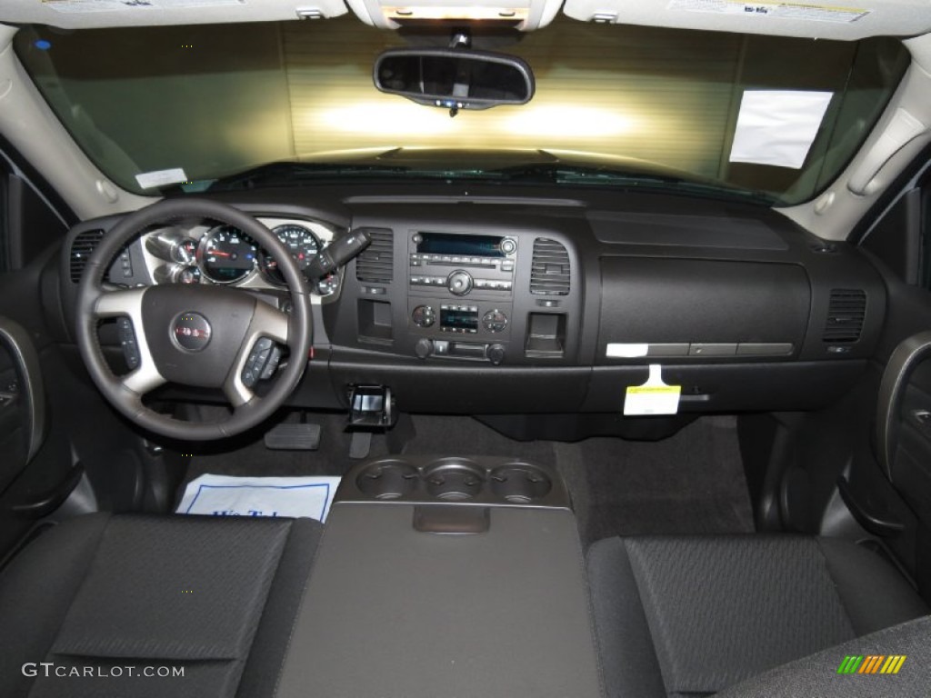 2013 GMC Sierra 1500 SLE Extended Cab Ebony Dashboard Photo #80854978