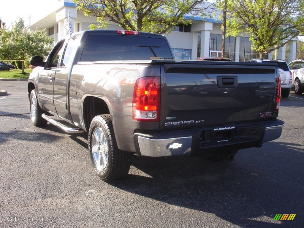 2010 Sierra 1500 SLT Extended Cab - Storm Gray Metallic / Ebony photo #7