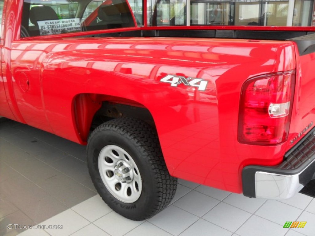 2008 Silverado 1500 Work Truck Regular Cab 4x4 - Victory Red / Dark Titanium photo #6