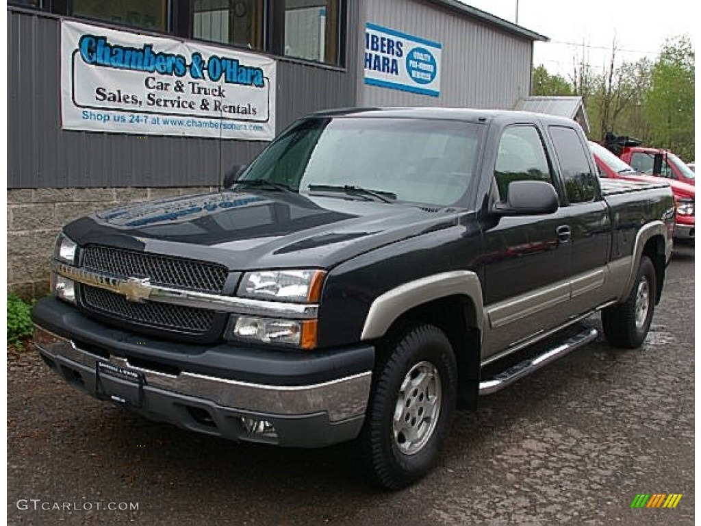 2003 Silverado 1500 Z71 Extended Cab 4x4 - Dark Gray Metallic / Medium Gray photo #1
