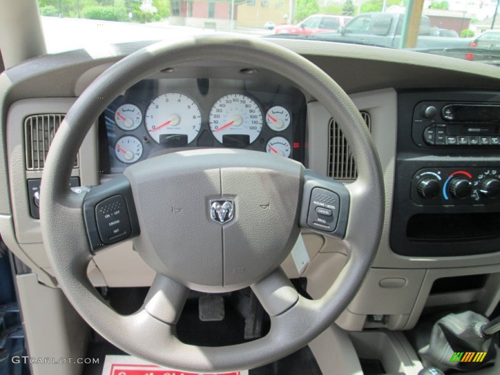 2005 Dodge Ram 1500 ST Regular Cab 4x4 Taupe Steering Wheel Photo #80857543