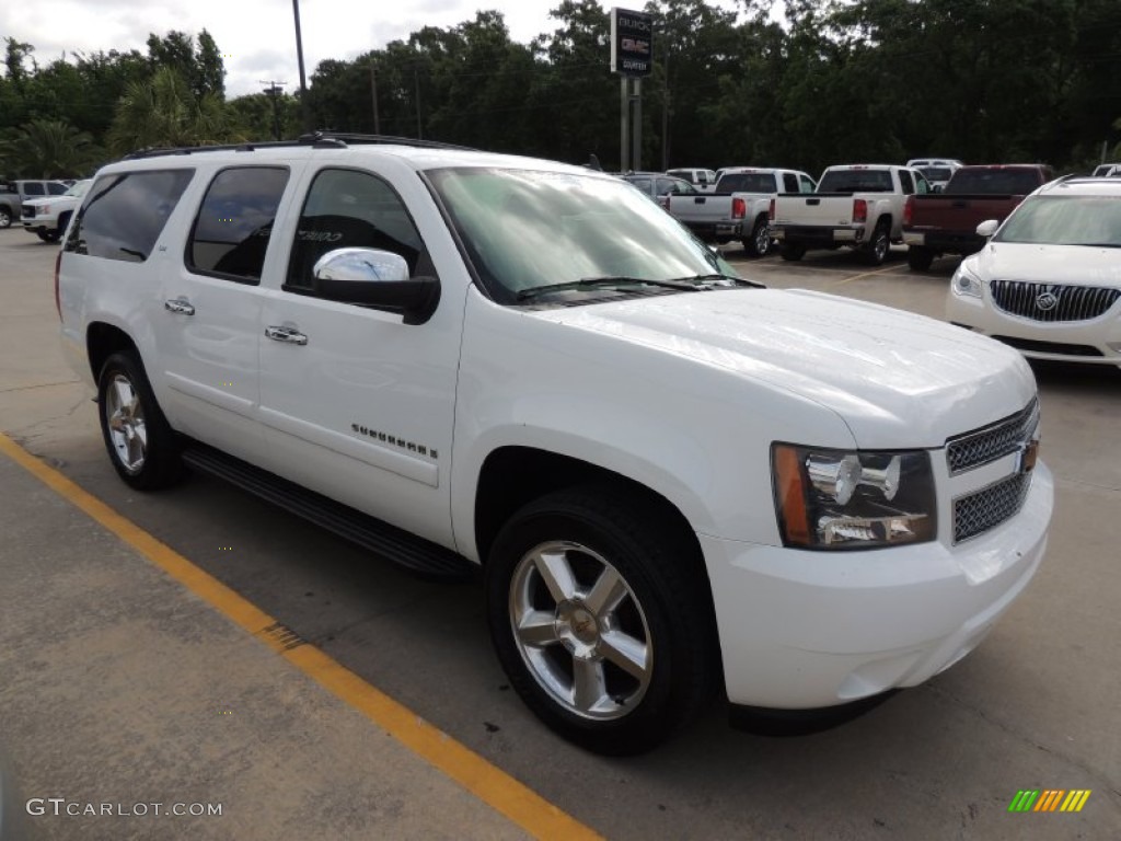 2007 Suburban 1500 LTZ - Summit White / Light Titanium/Dark Titanium photo #4