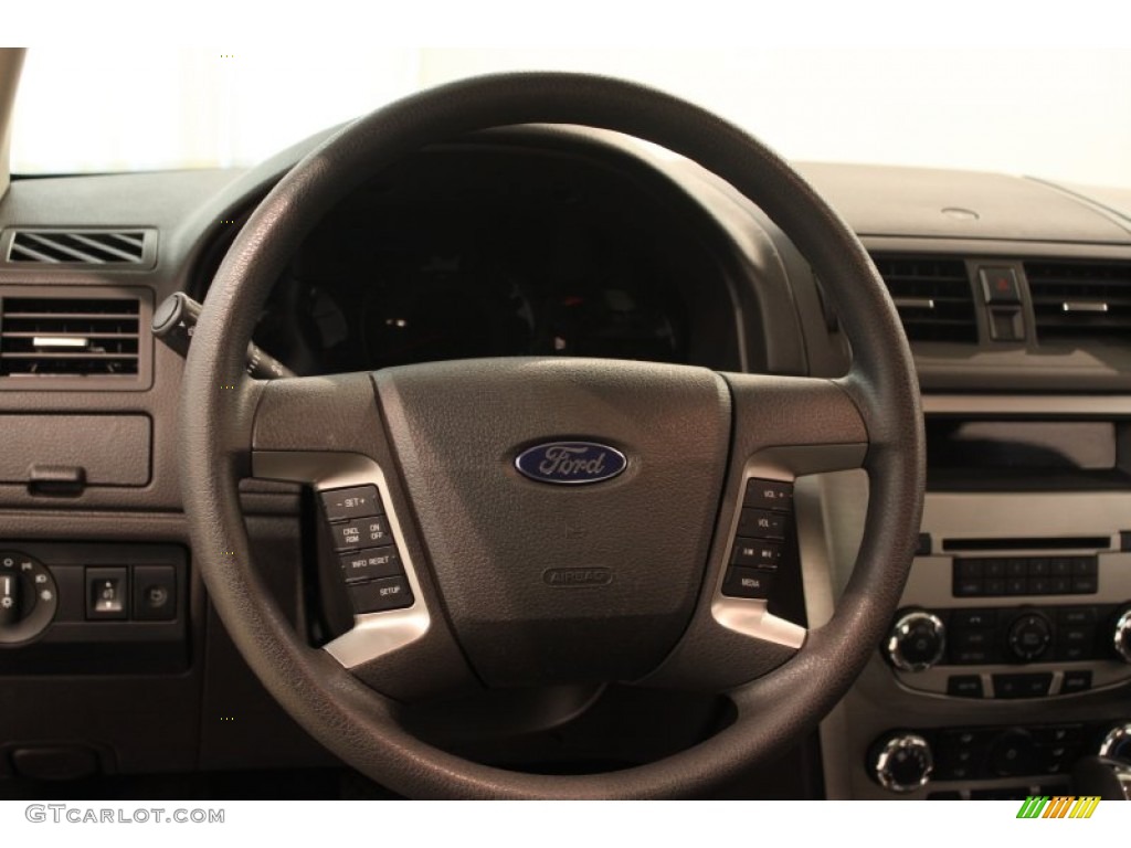 2011 Ford Fusion SE Charcoal Black Steering Wheel Photo #80858762