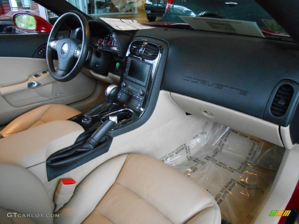 2011 Chevrolet Corvette Convertible Ebony Black/Cashmere Dashboard Photo #80858874