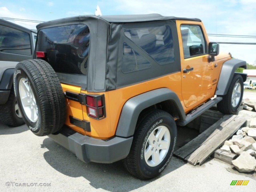 2012 Wrangler Sport 4x4 - Dozer Yellow / Black photo #5