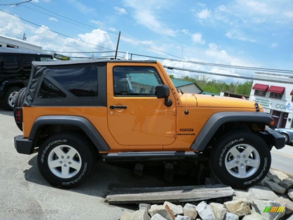 2012 Wrangler Sport 4x4 - Dozer Yellow / Black photo #6