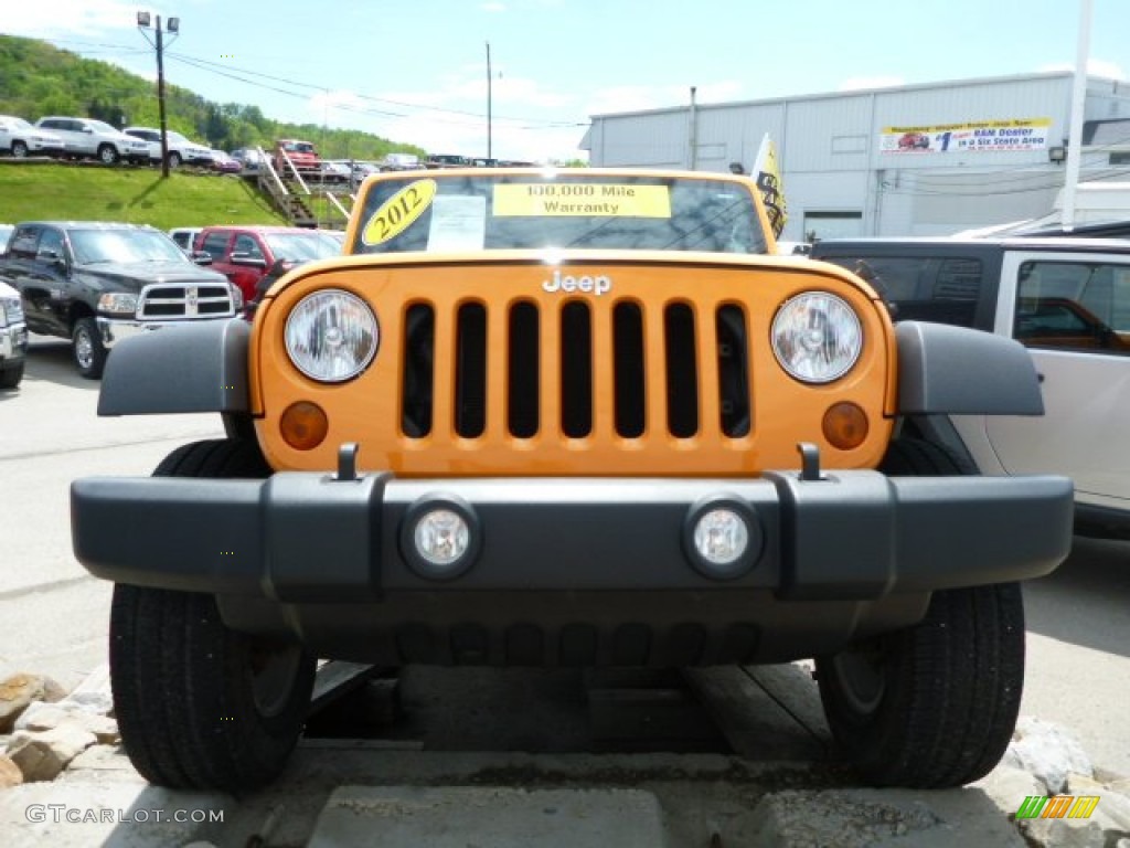 2012 Wrangler Sport 4x4 - Dozer Yellow / Black photo #10
