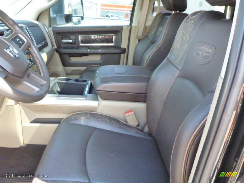 Light Pebble Beige/Bark Brown Interior 2011 Dodge Ram 2500 HD Laramie Longhorn Crew Cab 4x4 Photo #80859685
