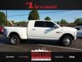 2011 Bright White Dodge Ram 3500 HD Laramie Mega Cab 4x4 Dually  photo #1