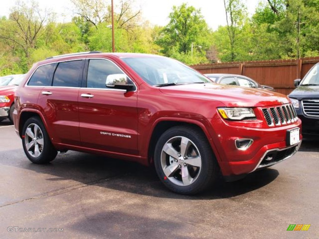 2014 Grand Cherokee Overland 4x4 - Deep Cherry Red Crystal Pearl / Overland Morocco Black photo #2