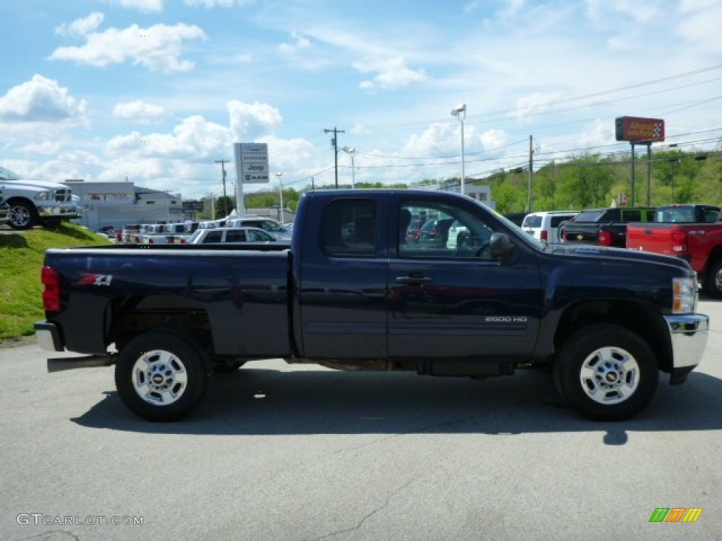 2011 Silverado 2500HD LT Extended Cab 4x4 - Imperial Blue Metallic / Ebony photo #7
