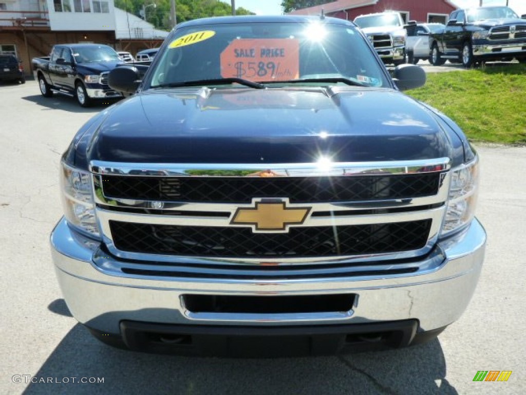 2011 Silverado 2500HD LT Extended Cab 4x4 - Imperial Blue Metallic / Ebony photo #9